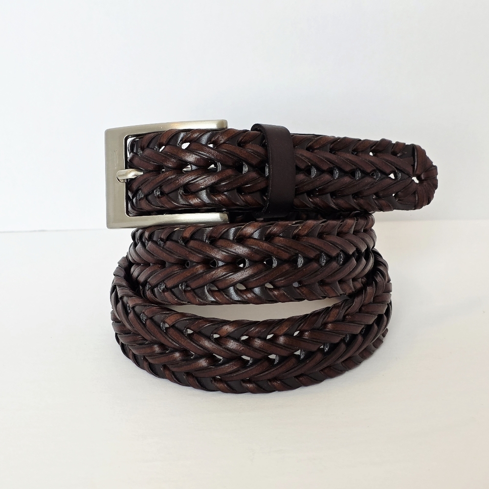 Tommy Bahama Braided Leather Belt Size 38/40 - Picture 2 of 7